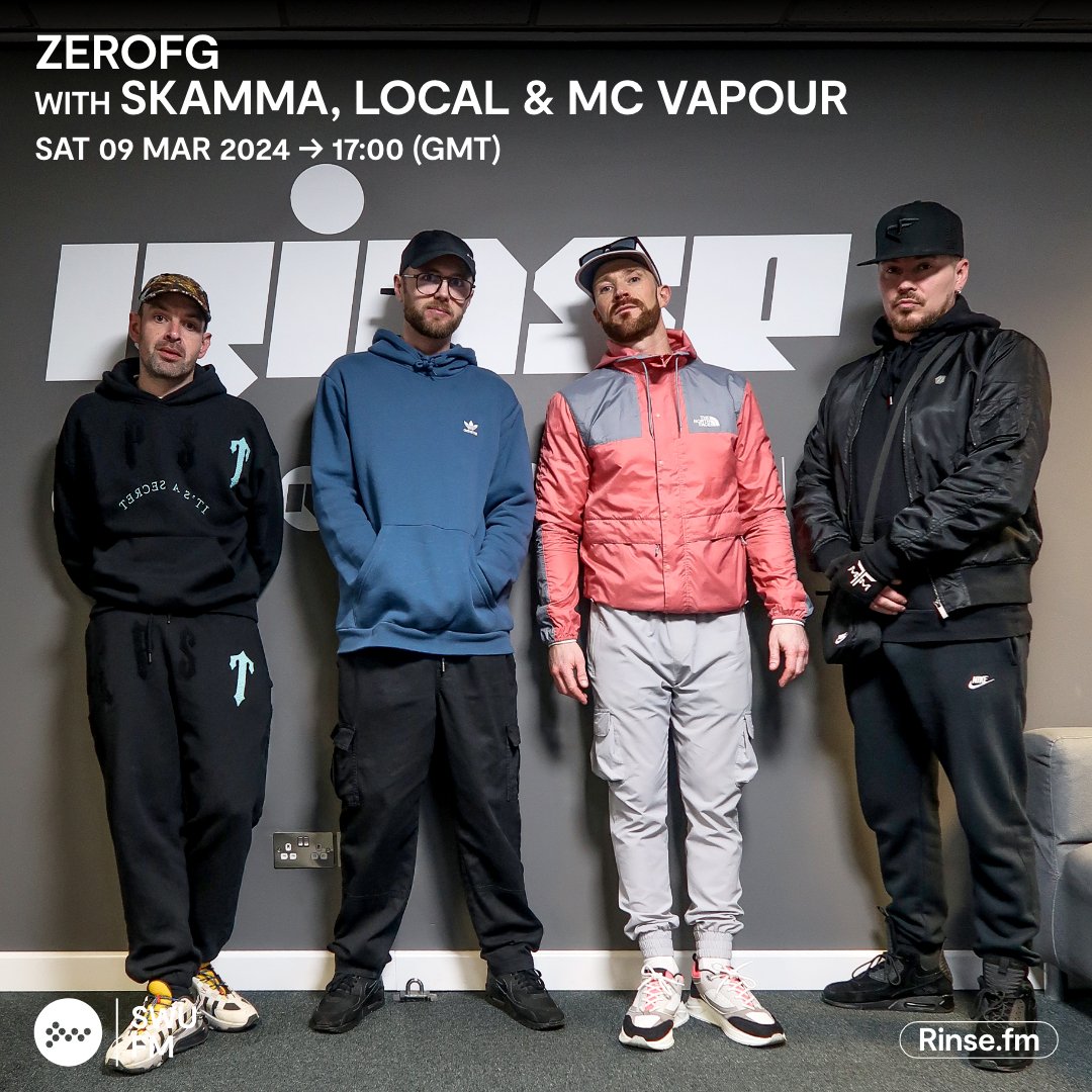 Live it's: ZeroFG with Skamma, Local & MC Vapour @ZeroFGmusic Rinse.FM 103.7FM & DAB #SWUFM