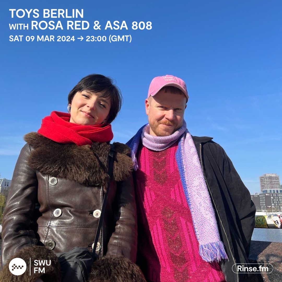 SWUFM's tweet image. Live it's: TOYS Berlin with Rosa Red &amp;amp; ASA 808
@808ASA

Rinse.FM 103.7FM &amp;amp; DAB #SWUFM
