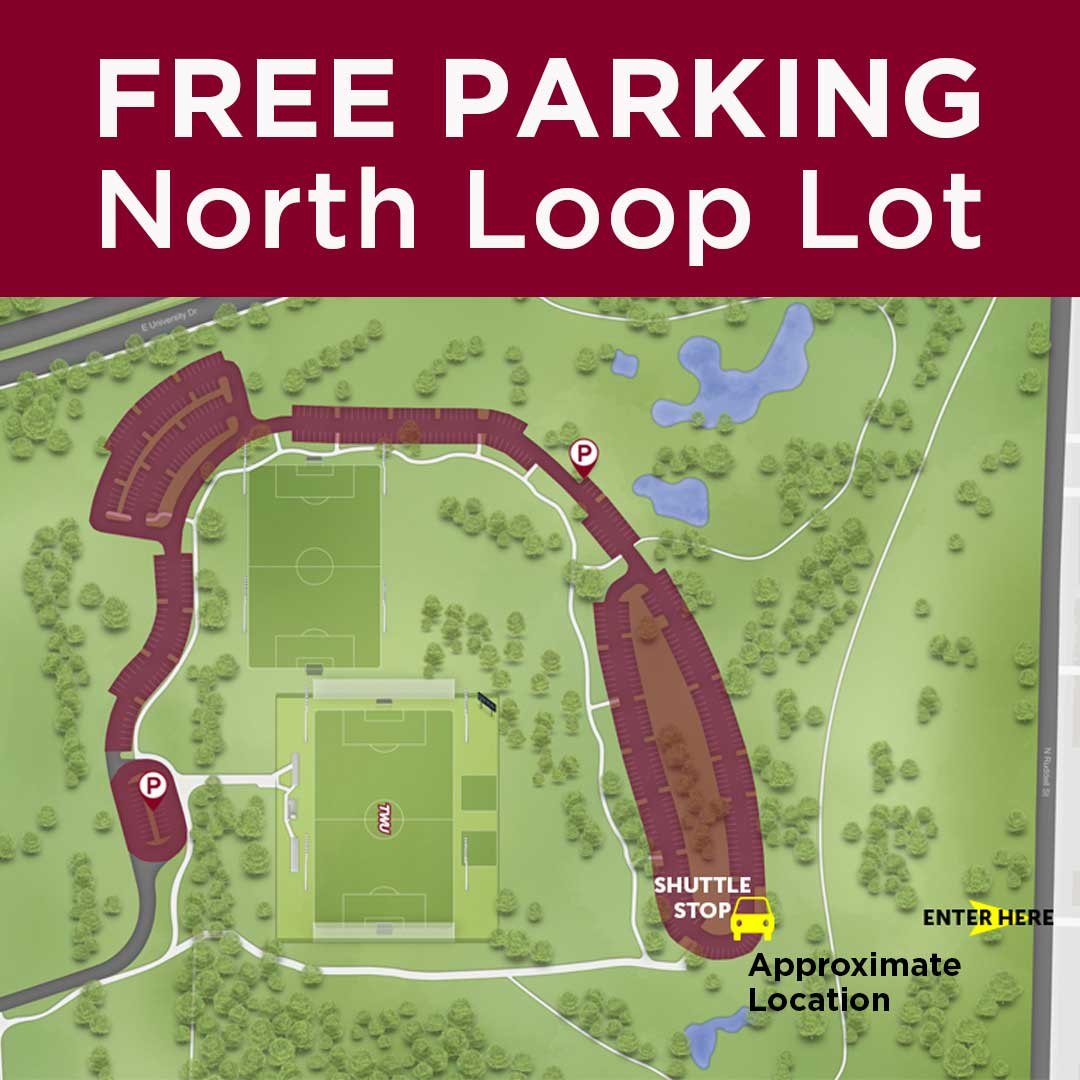 FREE parking in the North Loop lot. Access shuttle service at the North Loop lot starting March 18 on the south end of the loop. Shuttle stop location is approximate. The North Loop lot can be accessed via Ruddell Street. #TXWomans #TWUEvents #TWUStudentU bit.ly/TWUparking