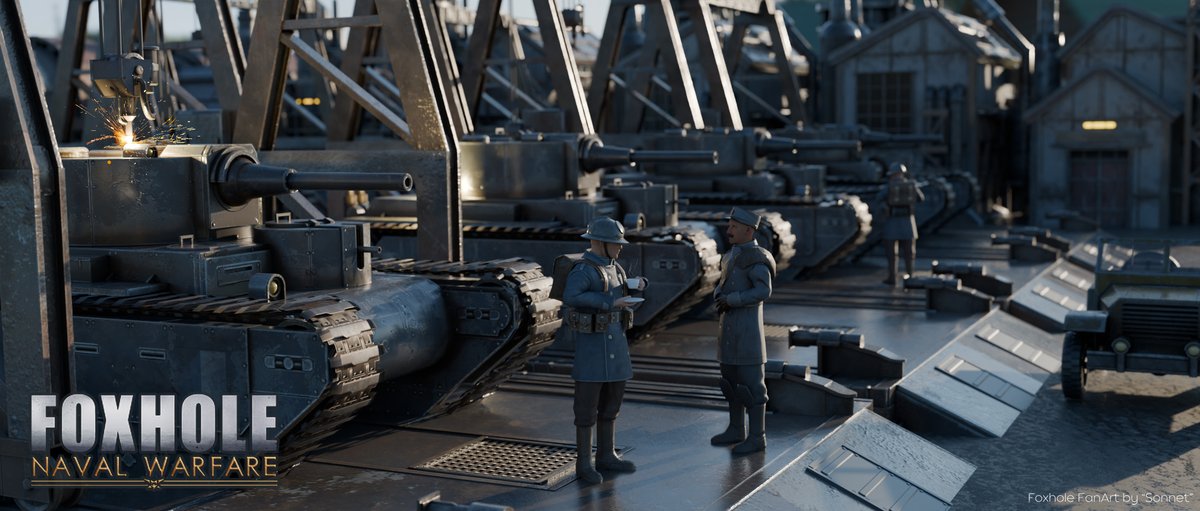 Community Highlight: Coffee and Mass Production by Sonnet #fanart #foxhole #mmo