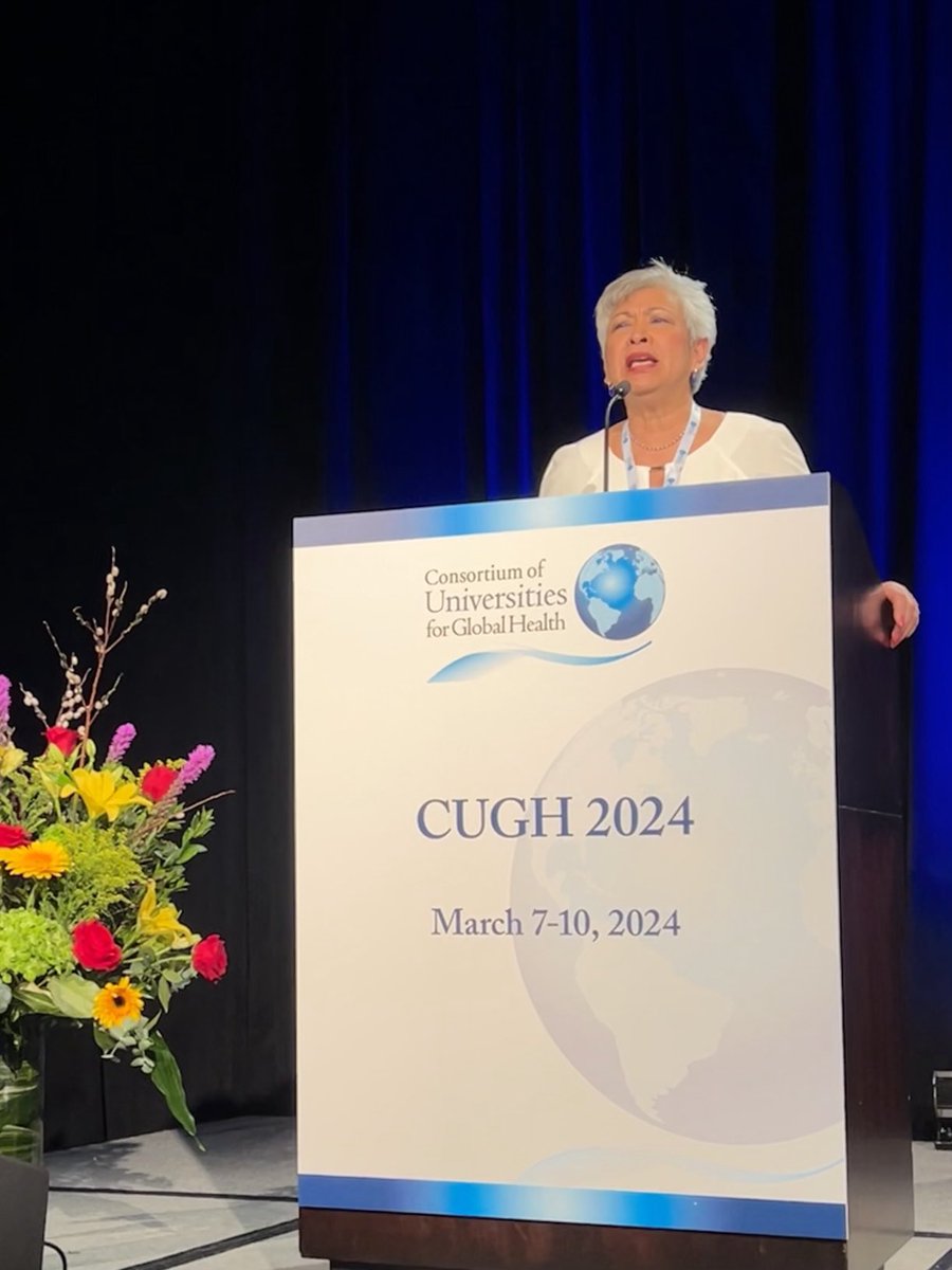 Exciting opening of #CUGH2024 by fabulous Board Chair Dr. Maureen Lichtveld, Dean of ⁦@PittPubHealth, publicly commiting to holding the 2027 annual meeting outside the USA. 👏⁦@CUGHnews⁩ 🌍⚕️⚖️💪