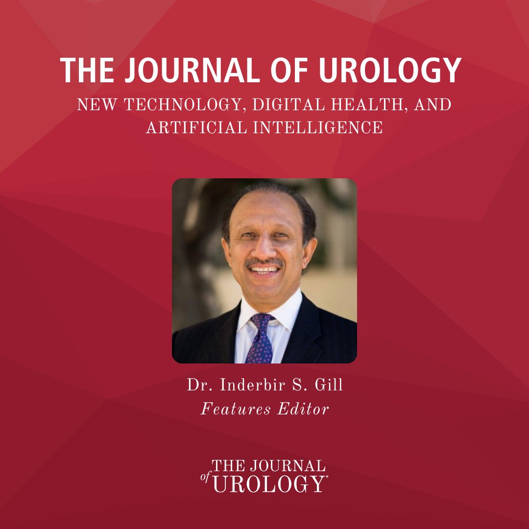 Dr. Gill, USC, is feature editor of JU’s New Technology, Digital Health, and Artificial Intelligence section. His interests include advanced robotic/laparoscopic urologic oncologic surgery, novel image-guided focal therapy for prostate cancer, and AI applications in urology.