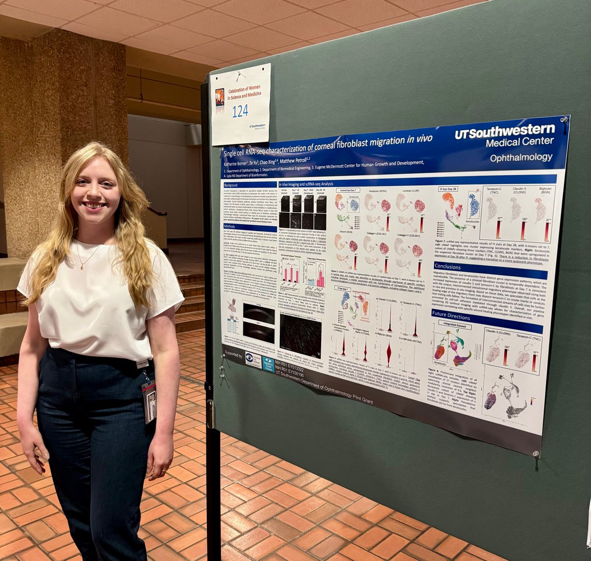 Petroll Lab graduate students, Kara and Kate, presenting at the Celebration of Women in Science and Medicine event on March 7th. <a href="/UTSWOphth/">UT Southwestern Ophthalmology</a>