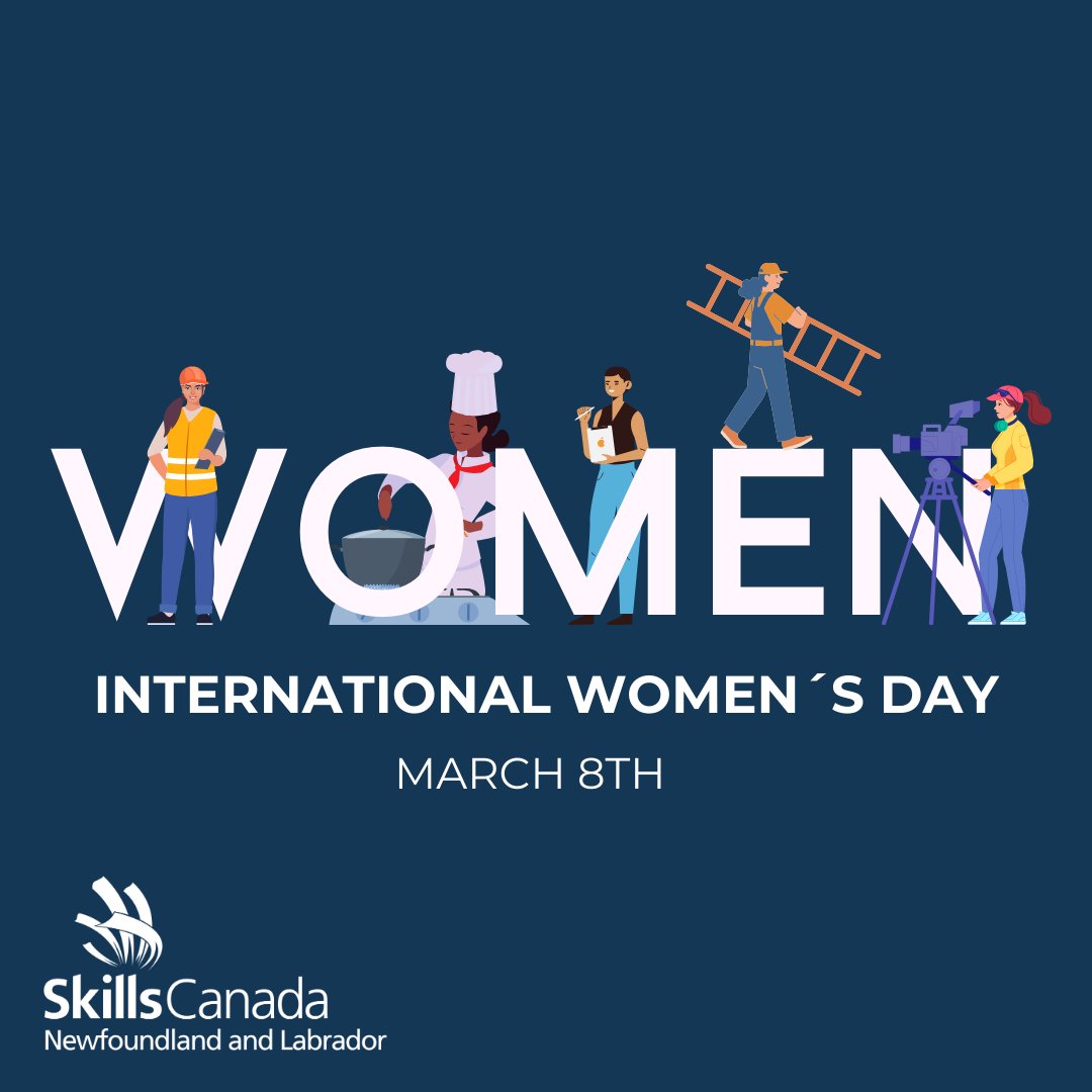 Happy International Women's Day from Skills Canada Newfoundland and Labrador. Today, we celebrate the achievements of women breaking barriers in the skilled trade and technology industries. Let's build a brighter, more inclusive future together 💜💜💪🔧 #WomenInTrades #IWD2024