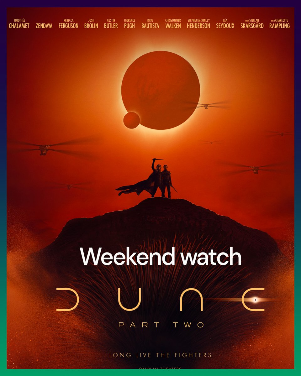 WEEKEND WATCH - Dune: Part Two
Expect to be thrown into a different world and dialect. Director Denis Villeneuve enlisted the help of a linguist to create the sound and said the cast 'took weeks to learn the language and came on set absolutely fluent.'
#dialectcoach #accent #film