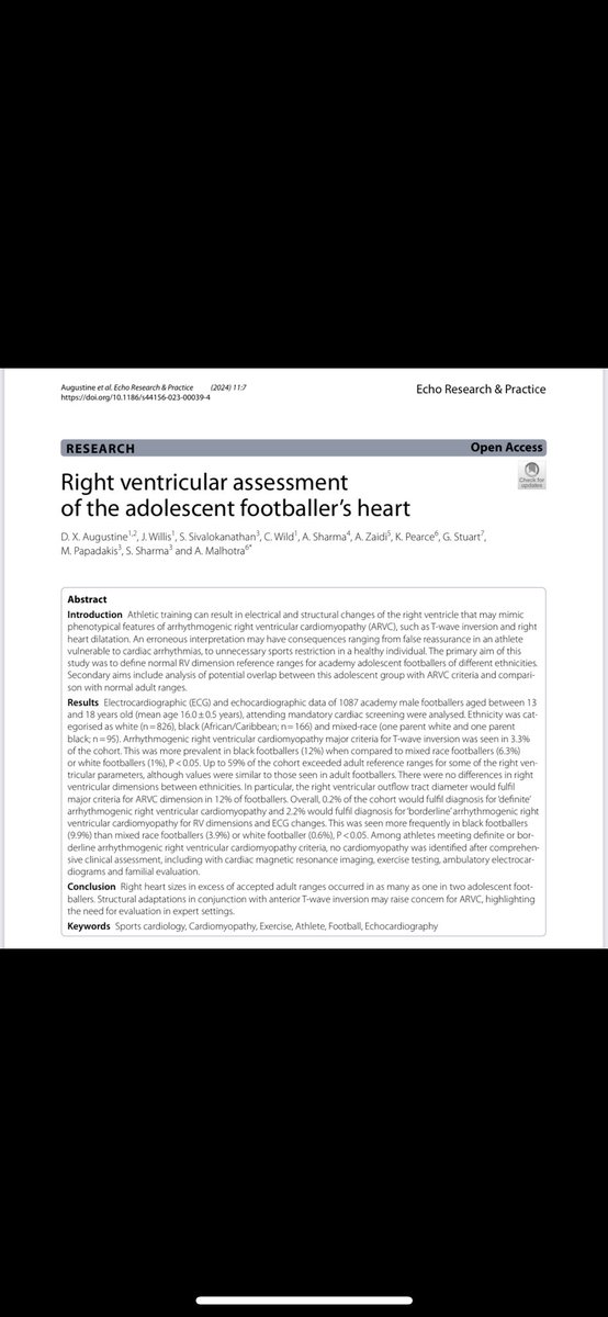 Prof Dan Augustine (@danxaugustine) on Twitter photo Honoured to be part of the Football Association faculty today presenting our recent research publication on the adolescent footballers heart published in <a href="/EchoResPract/">Echo Research and Practice</a> Honoured to be part of the Football Association faculty today presenting our recent research publication on the adolescent footballers heart published in <a href="/EchoResPract/">Echo Research and Practice</a>