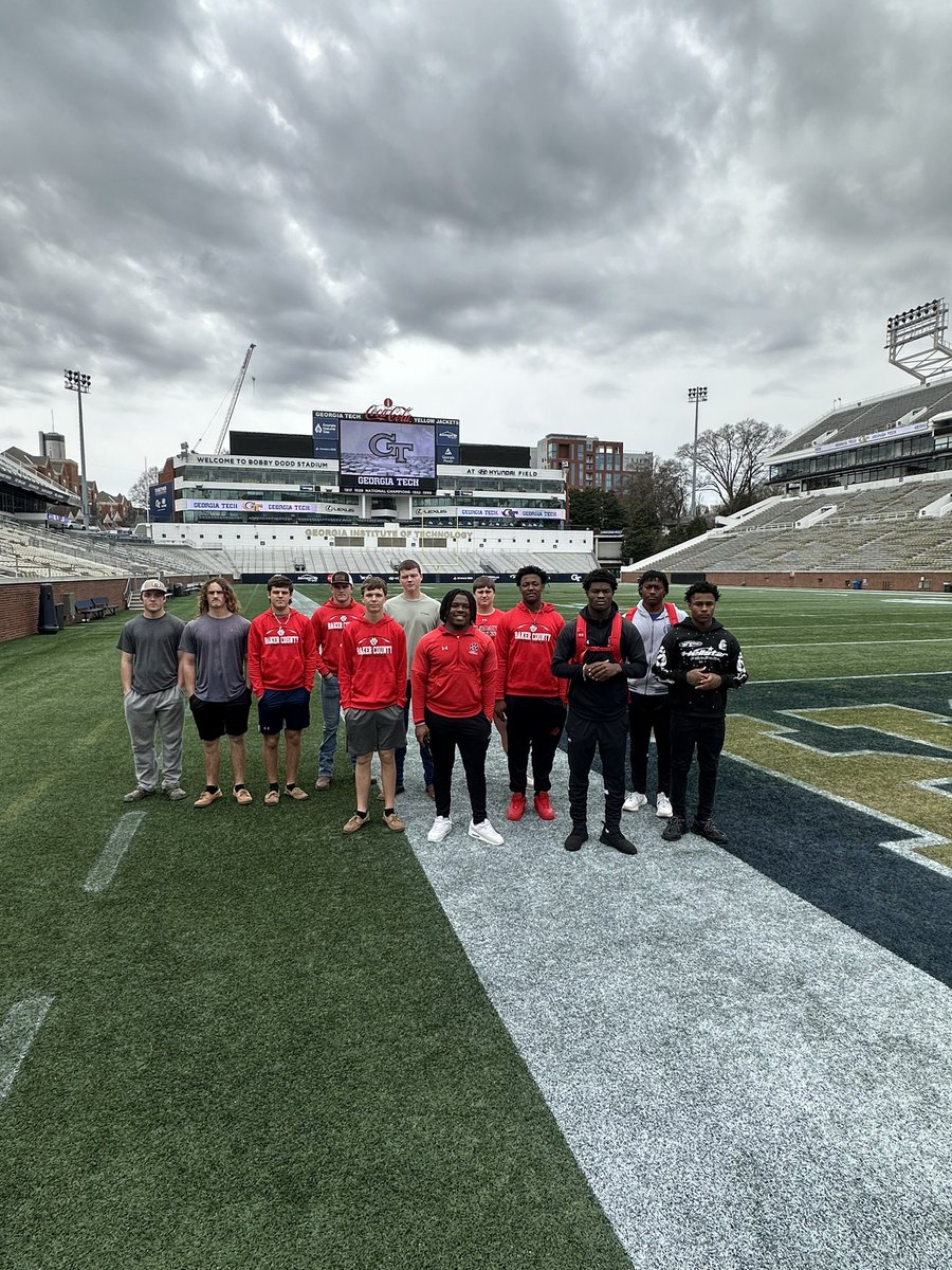 Thank you to Head Coach Brent Key and the staff at @GTFootball for hosting the Wildcats today #RamblinWreck #TechMen