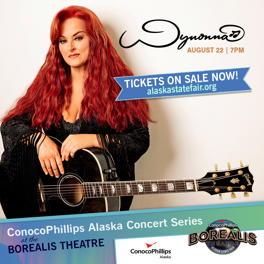AlaskaStateFair's tweet photo. @Wynonna Fans, tickets are on sale now at https://t.co/doB86M4L4d! 🎉 
Lawn admission: $49 / Reserved Seating: $89
@conocophillips Alaska Concert Series at the Borealis Theatre https://t.co/OAhFnRbKPq
