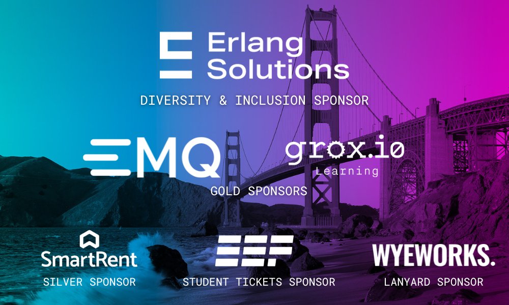 Big shoutout to the #CodeBEAMAmerica 2024 sponsors!

Thank you @ErlangSolutions, @EMQTech, @GroxioLearning, @smartrentdotcom, @wyeworks and @TheErlef! 

Your commitment to the community really made this event possible!

#codebeam #webeamtogether #myelixirstatus