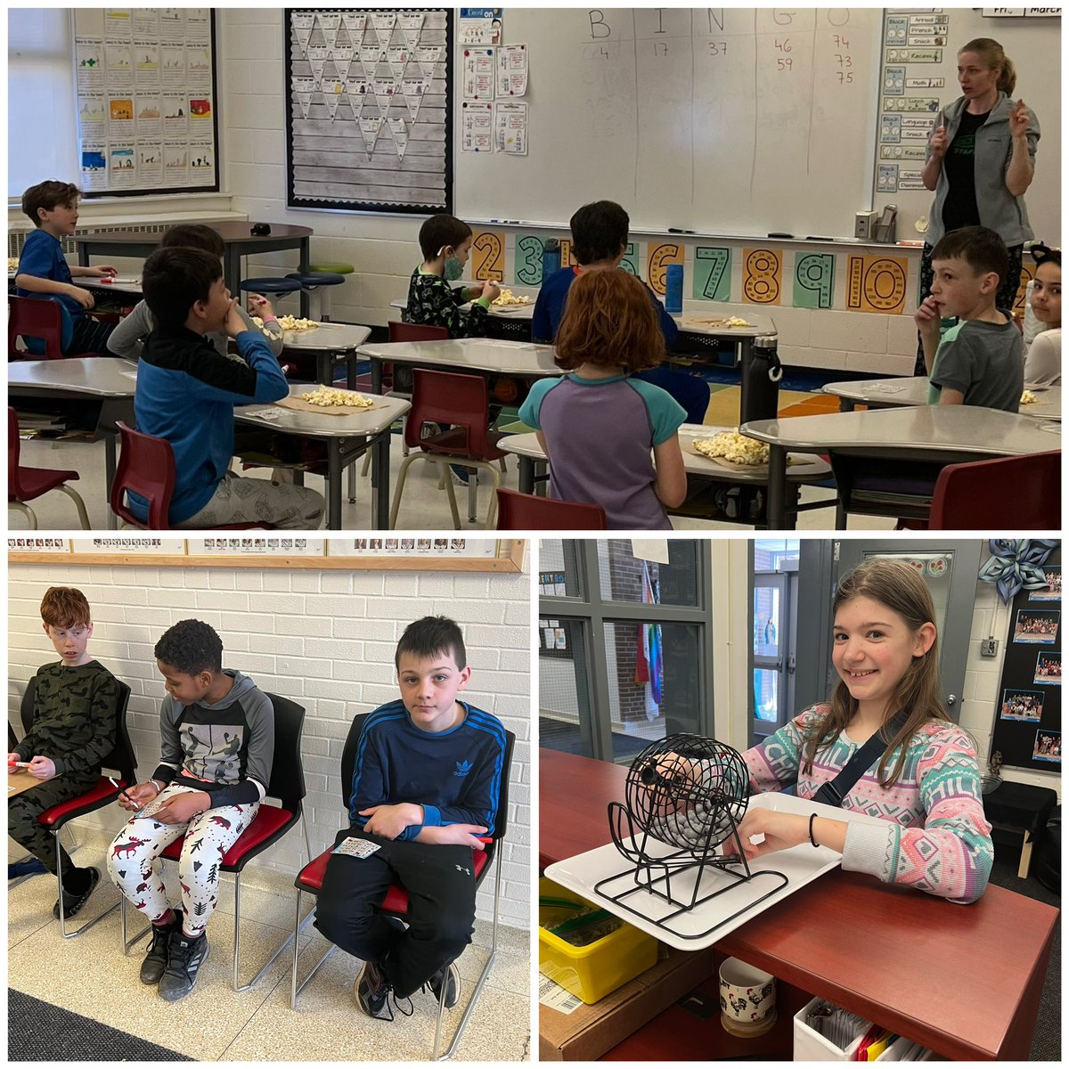 School wide Bingo and PJ Day!  A great end to our Spirit Week.