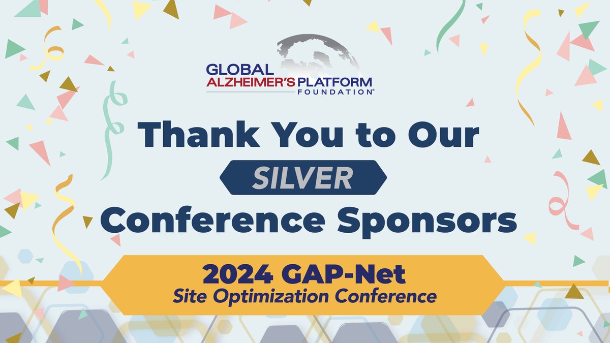 📣 Sending our appreciation to our 2024 GAP-Net Site Optimization Conference SILVER sponsors, @abbvie @AcadiaPharma @TheADDF @BluefieldProj @EisaiUS @IQVIA_global @linushealth @Roche @RetiSpec, for your support for the GAP-Net Conference in NOLA. #Thankyou #GAPNet2024