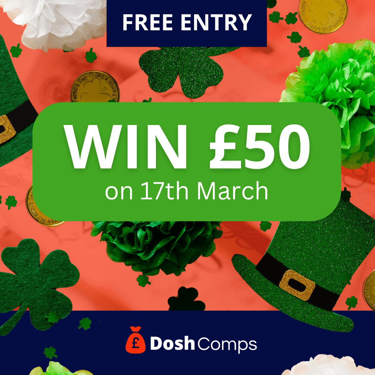Don't miss your chance to win £50 cash! 👍😀 Enter for FREE at 👉 doshcomps.co.uk #prizes #prizesuk #prizedraw #freeentrycompetitions #freebiesuk #giveaway #prizewinner #prizegiveway #winners #competitionuk #prizesuk #win #doshcomps
