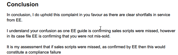 Shout out to the ombudsman for finding against <a href="/EE/">EE</a>  for mis-selling a contract by changing the contract type without making clear #PoorCustomerExperience #BadSalesPractice