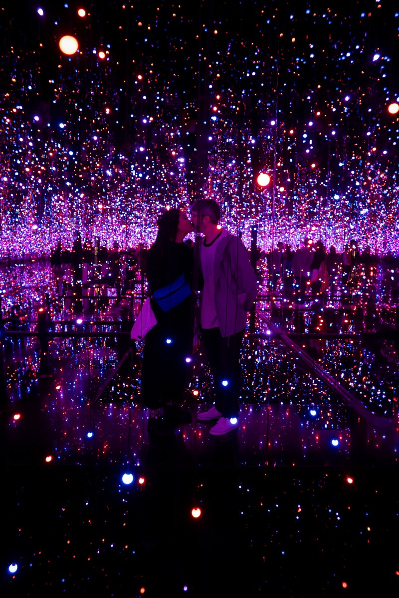 Children, set the table. Your mother and father need a Yayoi Kusama’s Infinity Mirror Rooms moment to themselves.