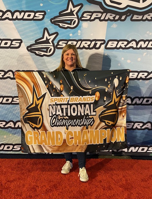 WM_Cheer's tweet image. Congratulations to Coach Tripodi, Big North Independence Cheer Coach of the Year!!💛🎀🖤
