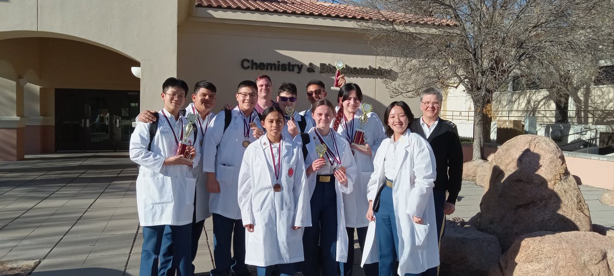 High school cadets from NMMI excel at 2024 Rio Grande Chemistry Olympiad! Competing against schools from southern New Mexico and west Texas, they showcased their chemistry prowess in individual tests and team labs. Kudos to Dr. Viltchinskaia and MAJ Villaraza for their coaching.