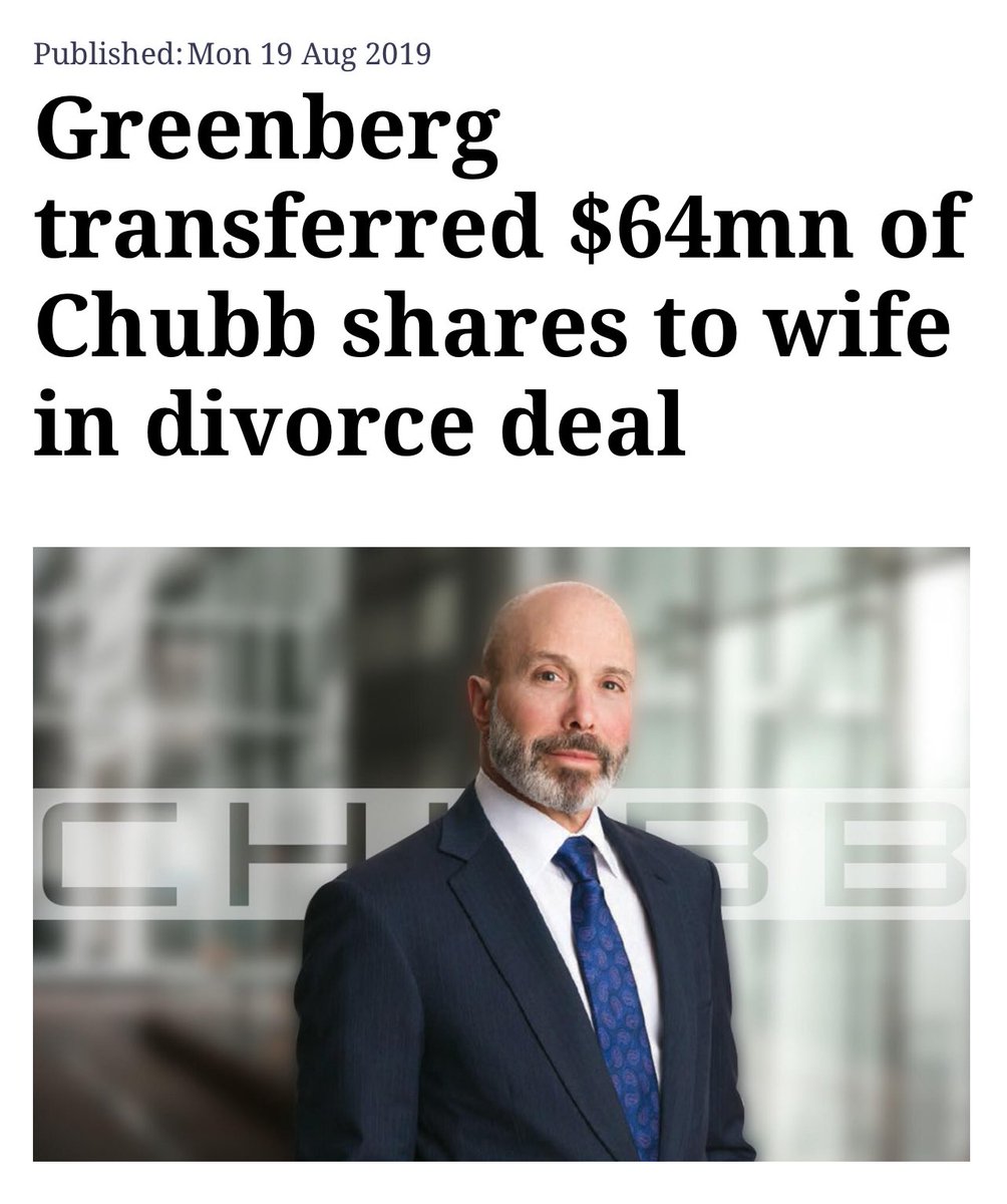 GeoffBrown82's tweet photo. Meet Evan Greenberg, Chairman and CEO of the Chubb Group. Also appointed by Trump in 2018 to the Advisory Committee for Trade Policy and Negotiations. Chubb posted the TFG’s bond. Always follow the money and the favors—always. Does Evan want to be Treasury Secretary? https://t.co/EVe3S50pTw