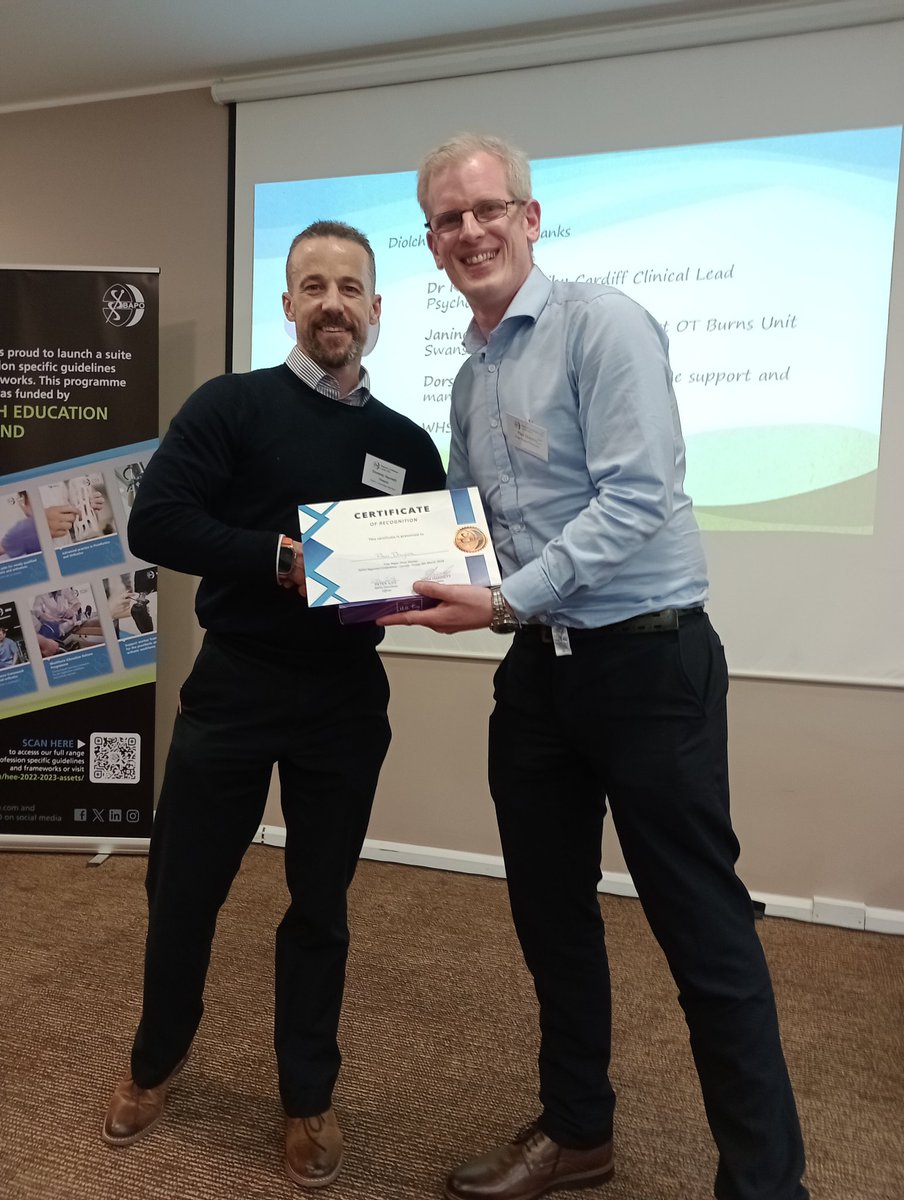 Congratulations to Paul Drayton winner of the best free paper presentation @BAPO2 Cardiff on a comparison of three different trans femoral sockets for an active teenager #prosthetics #determination #goals