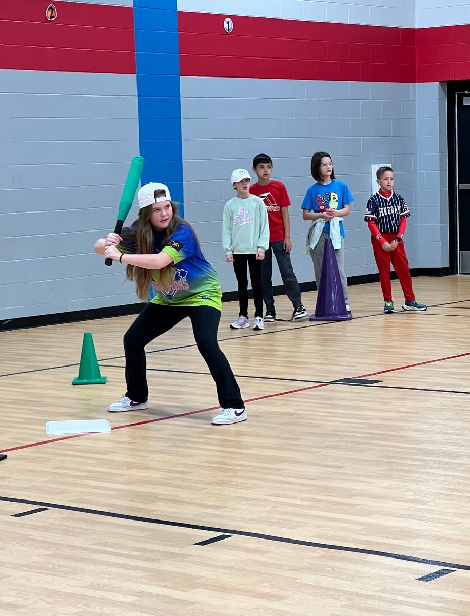 We had an exciting day filled with baseball activities! Battle of the Books teams read Casey at the Bat and Skinnybones, both centered around baseball. Students showed their support by sporting their best baseball gear and had a blast playing with the Patriot baseball team!