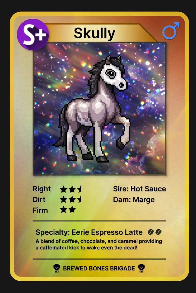 BrewedBonesNFT's tweet photo. Not a foal highlight, just happy to see how these cards are coming along! @0xdsrk113 is killing it!!

Consider this a SNEAK PEAK of what's to come! (This isn't even the current iteration!)

Combining @photofinishgame and childhood nostalgia 🤌 and much more! https://t.co/6FFnPzoYGy