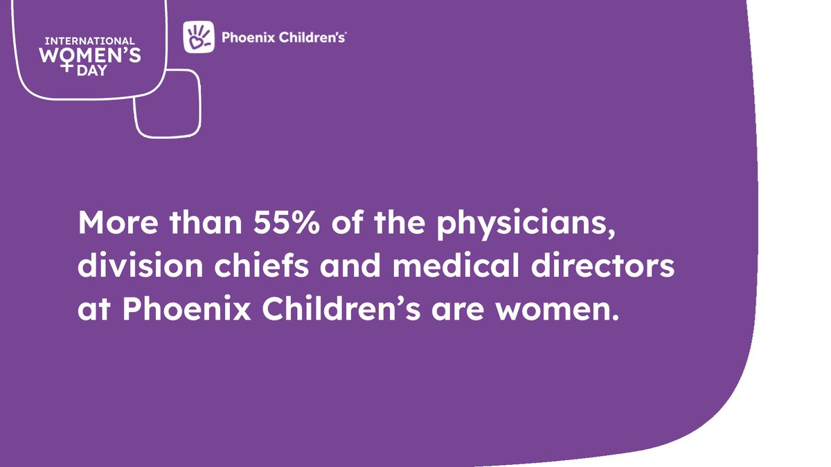 It’s #InternationalWomensDay! At Phoenix Children’s, 55% of our physicians, division chiefs and medical directors are women. Today, we'll highlight a few of our female healthcare team members. #IWD #IWD2024 #InspireInclusion #internationalwomensday2024 #womensupportingwomen