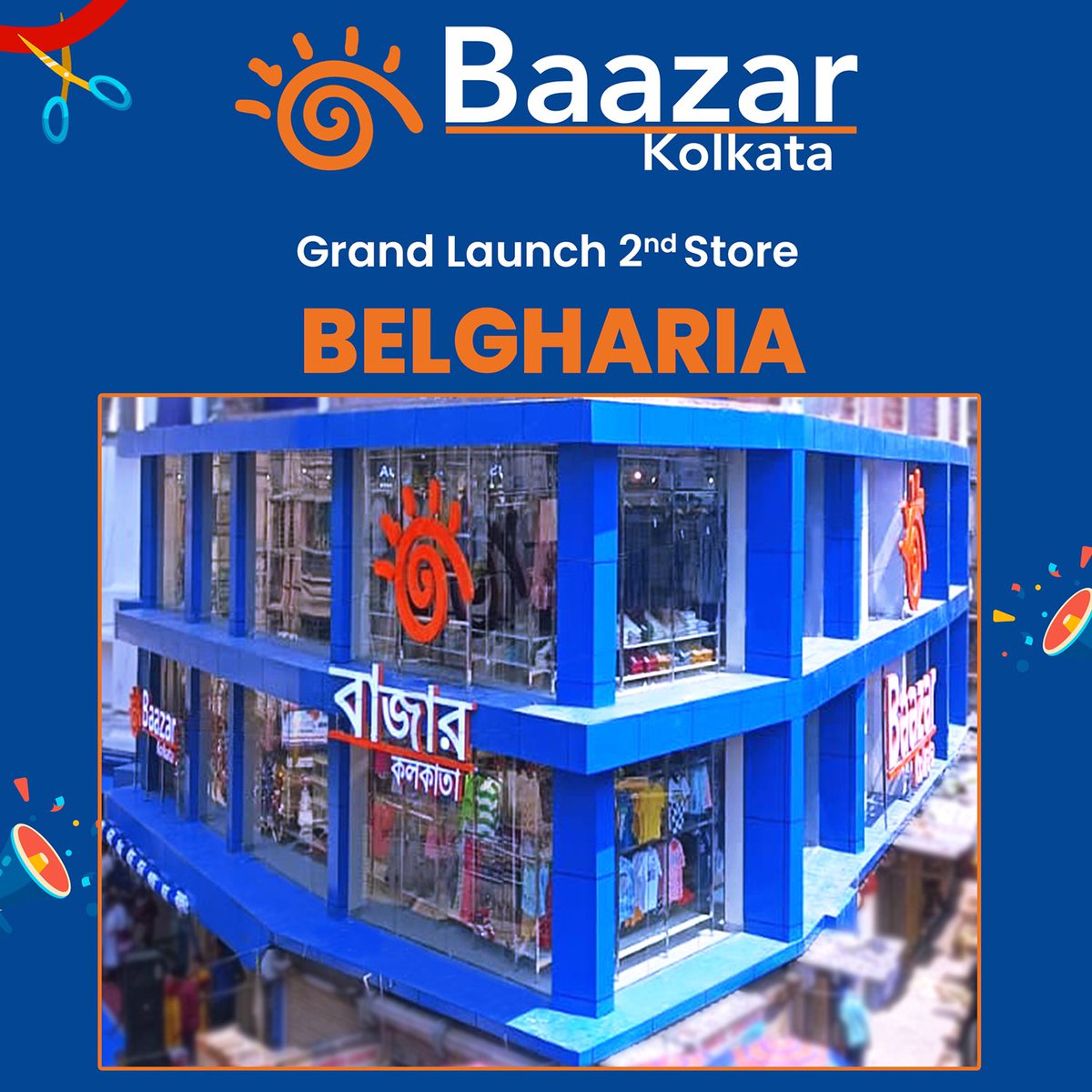 Baazar Kolkata is ecstatic to announce the launch of our 2nd Store in Belgharia and our 25th Store in the City of Joy, Kolkata adding incredible depth to our network of 161 stores across Bharat. #BaazarKolkata #storeopening #newstore #newstoreopening #newstorealert #newstores