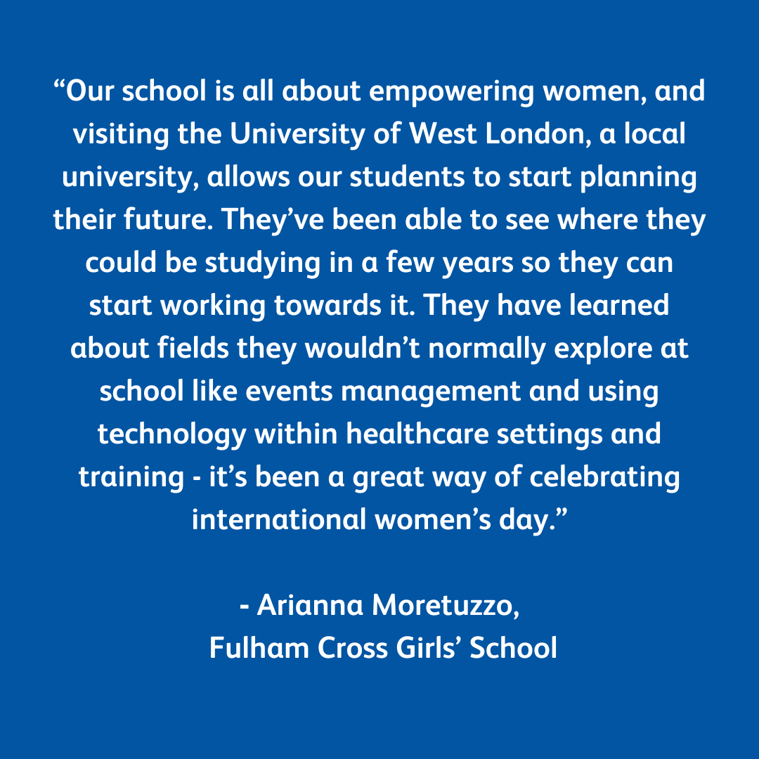 Today, @FulhamCross visited Paragon House and took part in a workshop at our simulation centre for students of Nursing, Midwifery, and Healthcare. We hope you enjoyed your visit! #InternationalWomensDay #BritishScienceWeek #GirlsinSTEM
