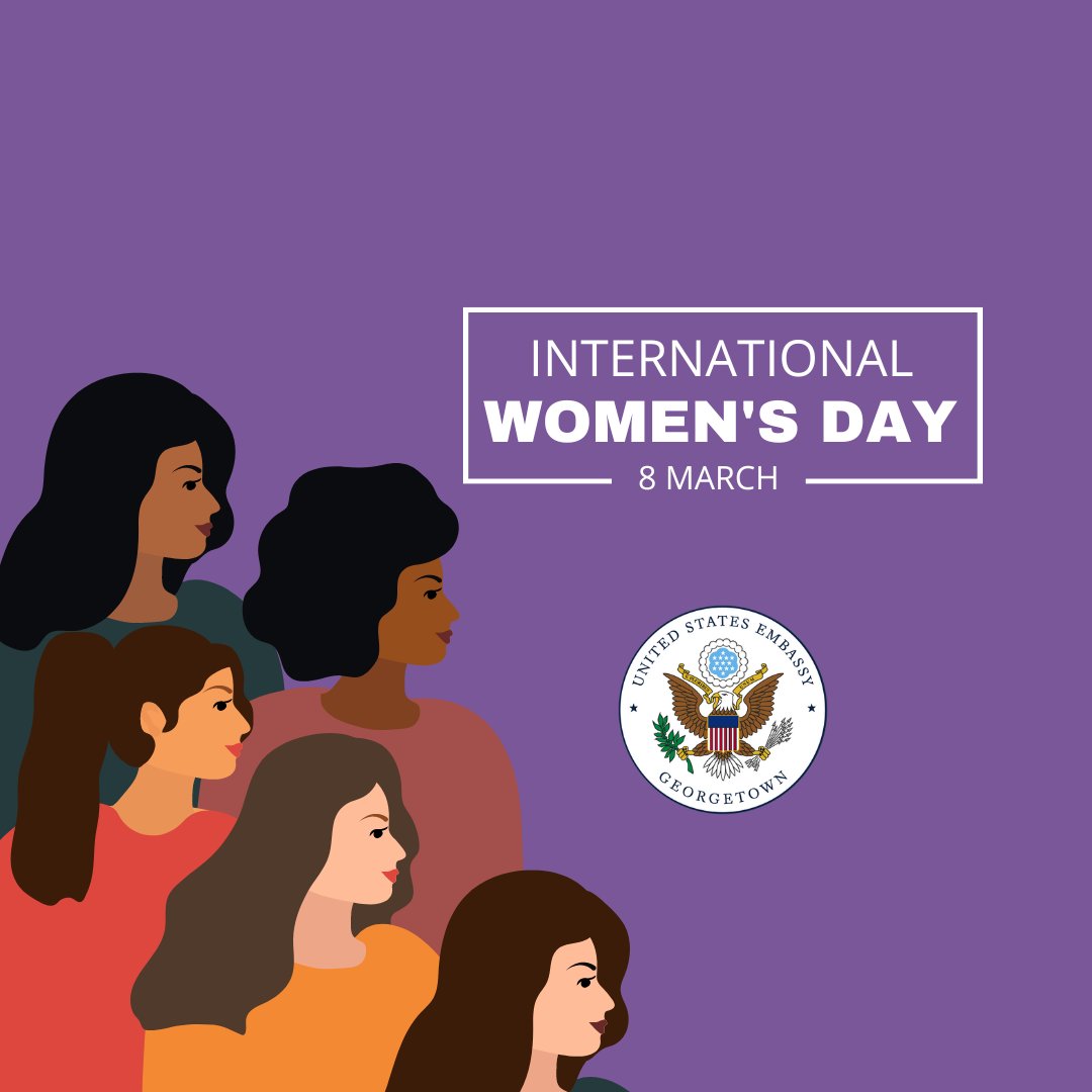 Happy International Women’s Day! Women and girls are essential to success and progress in every aspect of society. As we celebrate the accomplishments of women and girls in Guyana, we also reaffirm our commitment to ensuring that all people can reach their full potential.