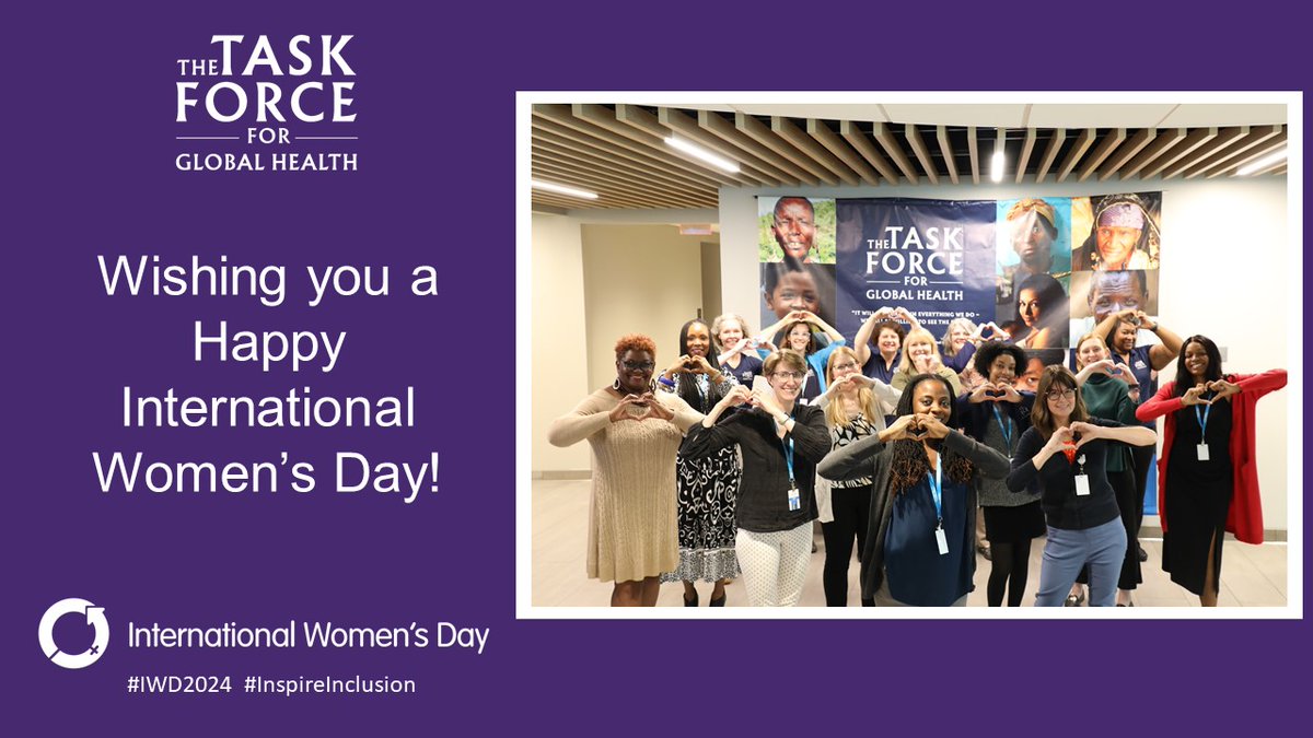 Happy International Women’s Day from <a href="/TFGH/">The Task Force</a>! Today we’re celebrating the achievements of women in global health while recognizing that there is still progress to be made towards healthcare accessibility and gender biases in science. Let’s #inspireinclusion together! #IWD2024