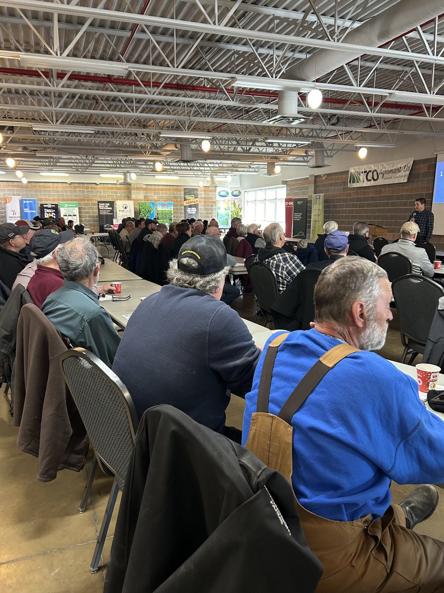TCO Agromart Spring Grower Information Meeting underway in Napanee.  Managing for high yielding corn and soybeans, weed control strategies, economic update, and nutrient management.  #PurYield #ControlledReleaseFertilizer #NutrientUseEfficiency