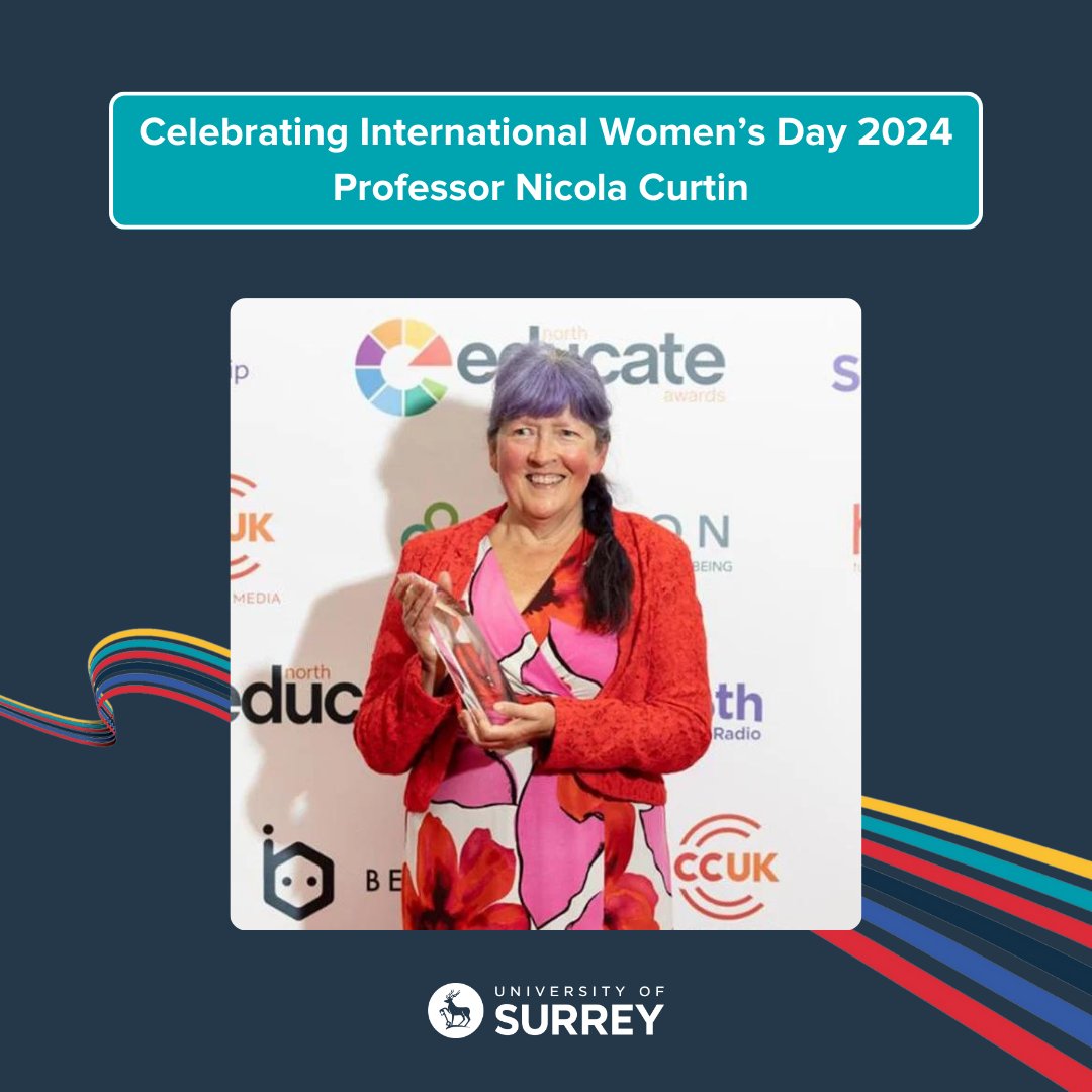 It's International Women's Day, and we're highlighting another Vice Chancellor's Alumni Awards Winner- Professor Nicola Curtin. These stories emphasise the importance of women in STEM, and inspire us to continue striving for a more inclusive community. surrey.ac.uk/news/full-leng….