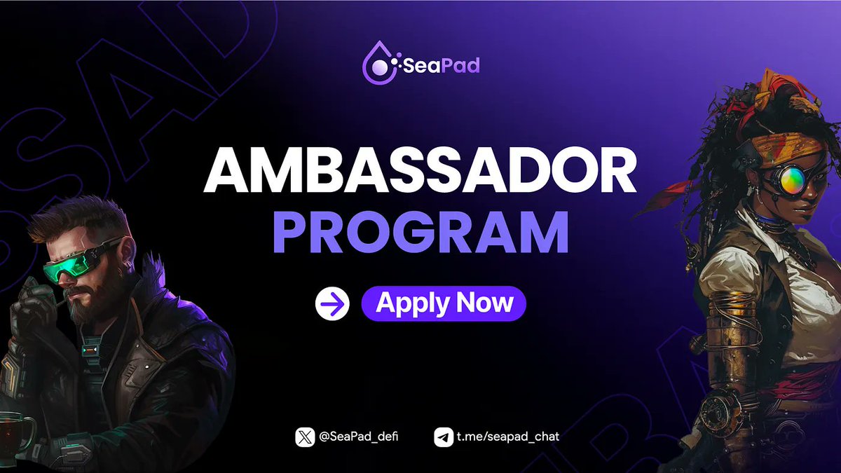 SeaFi_AI's tweet photo. ✨Announcing SeaPad Ambassador Program! ✨

🌍 If you're passionate about creating a positive impact and spreading SeaPad to your country, our program is designed to empower you and amplify your efforts! 

👀Apply here: https://t.co/mN7SfV4clq

🚀 Ready to take your SeaPad journey to new heights? For more details here: 
https://t.co/vRLrzKhCPv

TLDR🧵