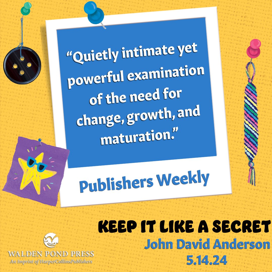 Another great review for KEEP IT LIKE A SECRET! The new novel from John David Anderson is coming in March. For more information ⤵️ harpercollins.com/products/keep-… via @PublishersWkly