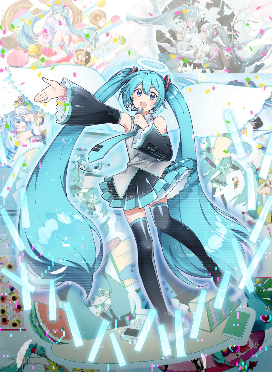 初音ミク 「みくらこお疲れ様でした! | 翠榎 #pixiv  」|安夏（やすなつ）のイラスト