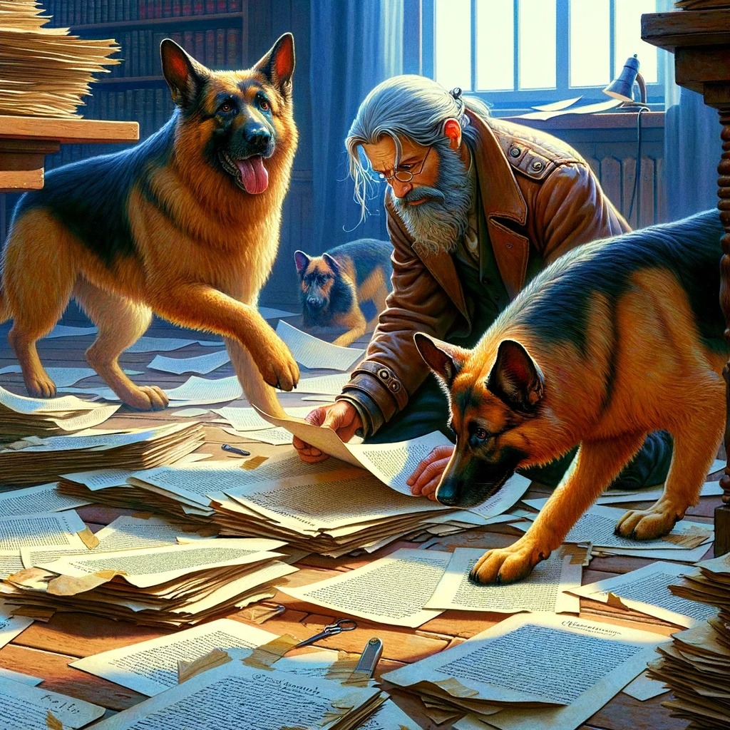 author_m_black's tweet image. Every manuscript undergoes a rigorous review process. Approved by paws. The story behind the scenes at rfr.bz/t9yknhy. #EditorialReview #PawApproved #WriterAndDogs #MarshallBlackQuotes