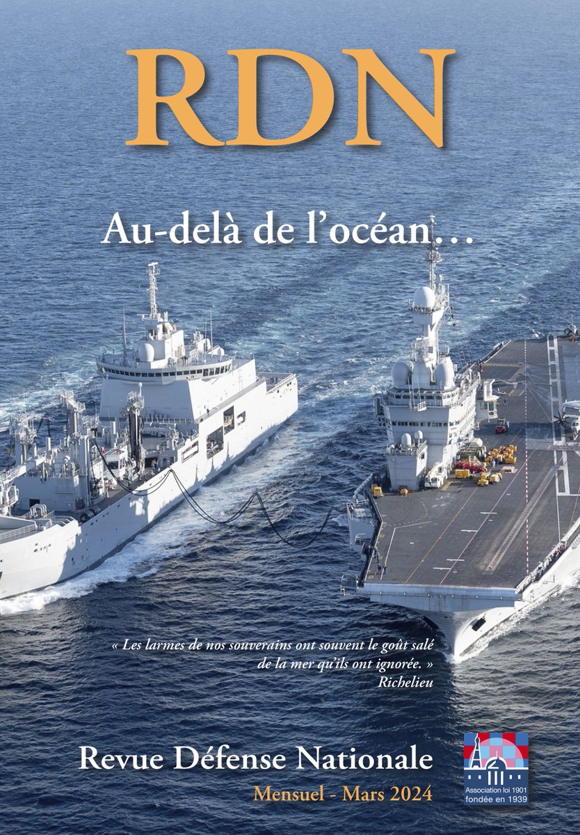 🇫🇷 Dans l'édition de mars 2024 de la Revue Défense Nationale, @JeremyIFRI et @HFayet signent un article intitulé « Quelle évolution pour le groupe aéronaval au XXIe siècle ? Au-delà de l’océan ». 🔎 À lire ici ⤵️ ifri.org/fr/publication…