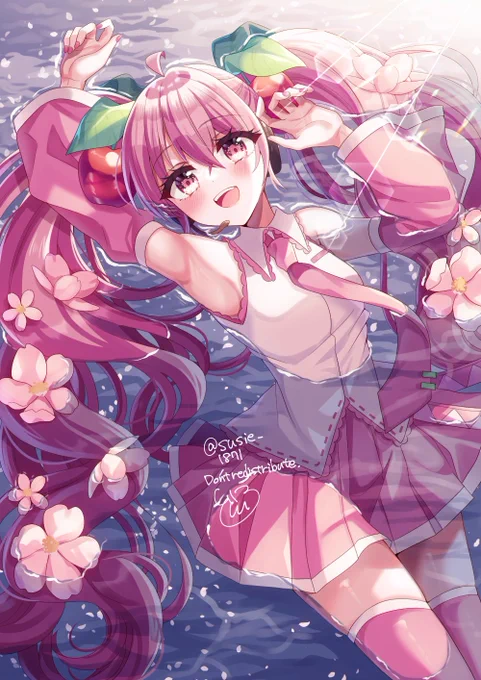 桜ミクさんでお祝い #ミクの日#初音ミク 