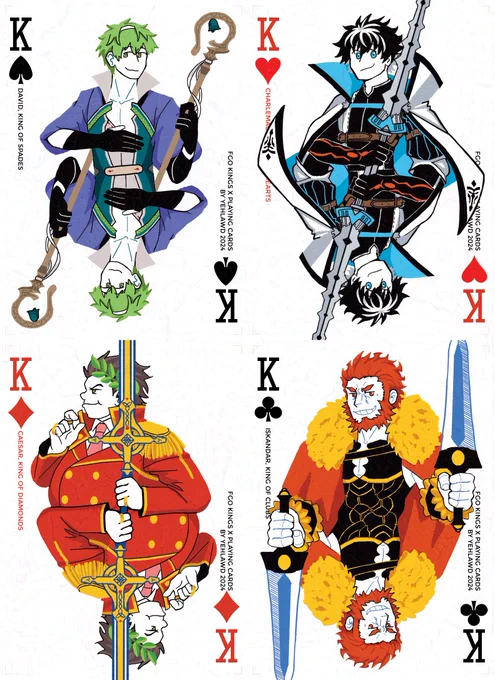 The Kings of Playing Cards #FGO #FateGO

will be available as prints in future, just havent think about what to design for the backside. 