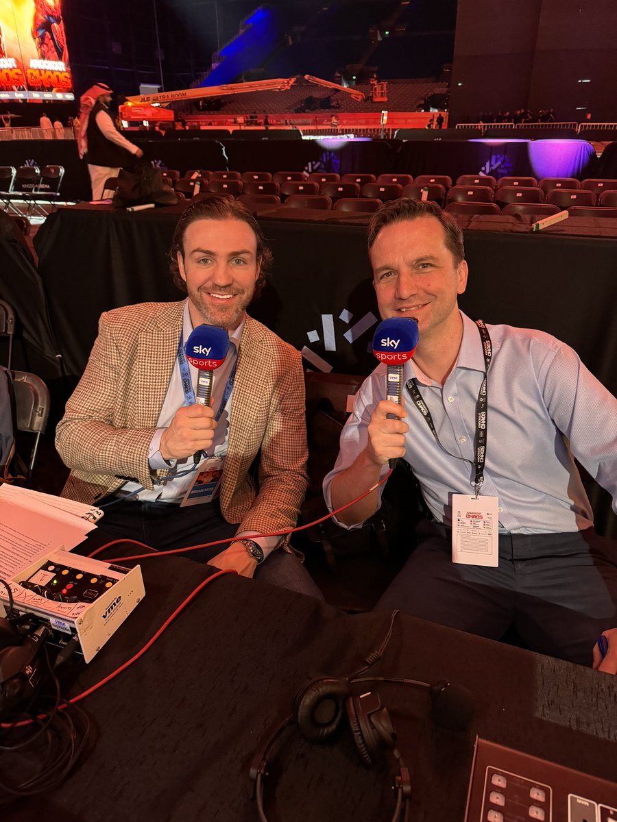 Buzzing to be ringside tonight on commentary with @MrAndyClarke. This will be chaos 💥 Tune in live on @SkySports with main event ringwalks at 11pm