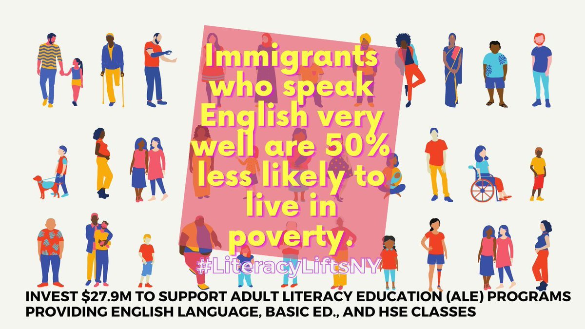 Hundreds of thousands asylum-seekers need support to start their new lives in NY. Don't shut out our new arrivals by cutting access to education & support. Invest $27.9m for NYS Adult Literacy Education ALE programs. Learn more: buff.ly/3IMd1cx #LiteracyLiftsNY @NYCCAL