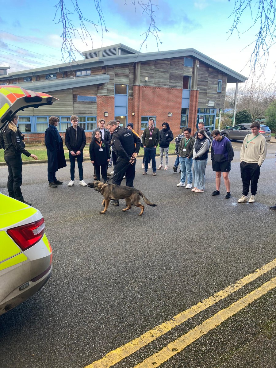 What a fantastic experience for our Policing Degree and Access students! They had a visit from PC Dani Holdford, Mark and their 4 police dogs. From learning about the role of a dog handler to witnessing PD Nero track down hidden students, it was an unforgettable experience 🐶👮‍♂️