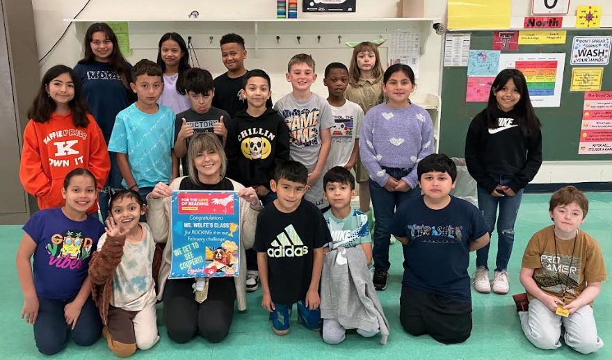 McQElemLibrary's tweet photo. BIG congrats once again to Ms Wolfe's 3rd graders who won our February Beanstack🫘(@zoobeanreads) reading challenge, "For the Love of Reading!" 👏🎉This hard-working class gets to see Cooper, the therapy dog again! 🩷📚🐶#WeAreSeguin @SeguinISD @McQueeneyESISD https://t.co/knvECXaBJb