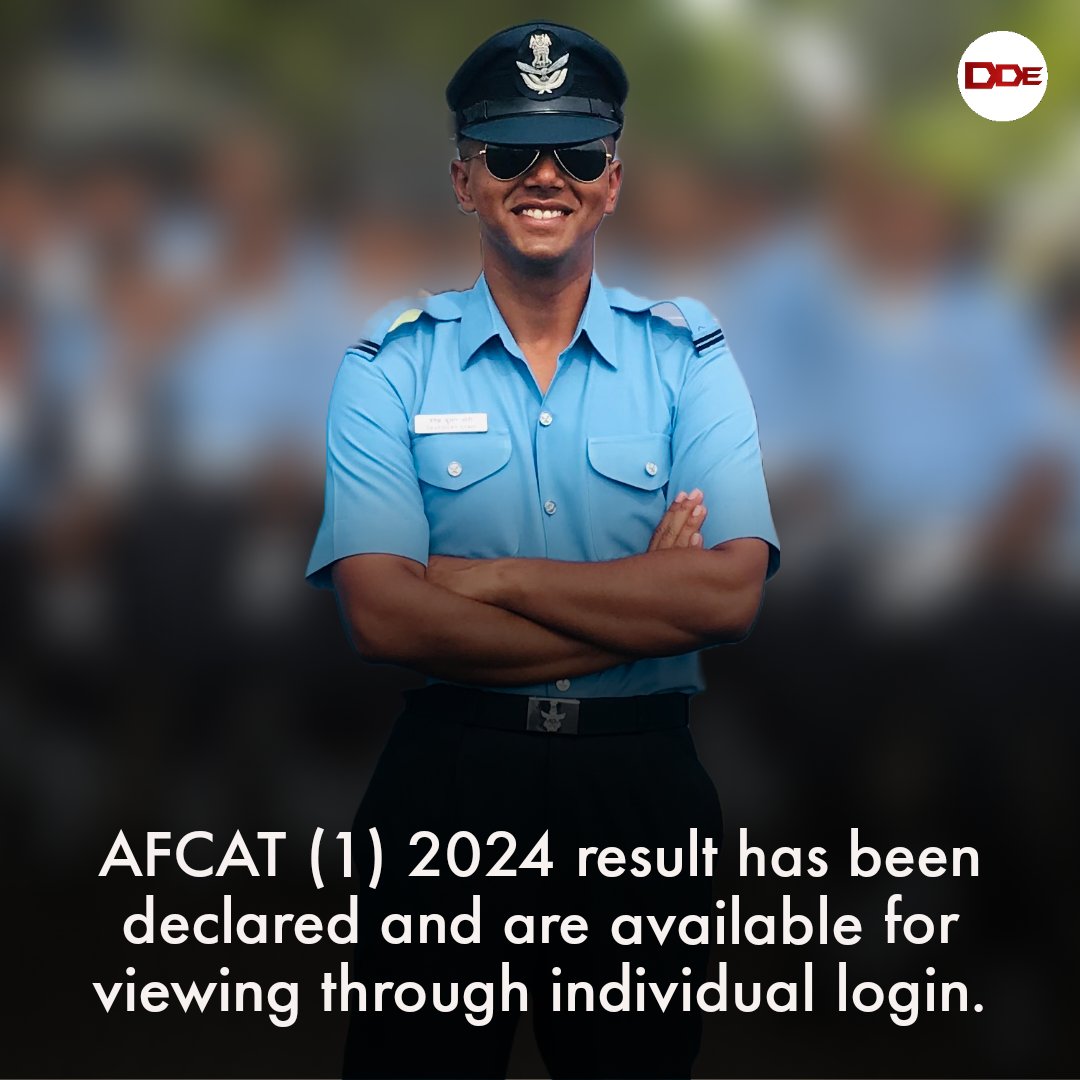 Afcat (1) 2024 result announced by #IndianAirForce