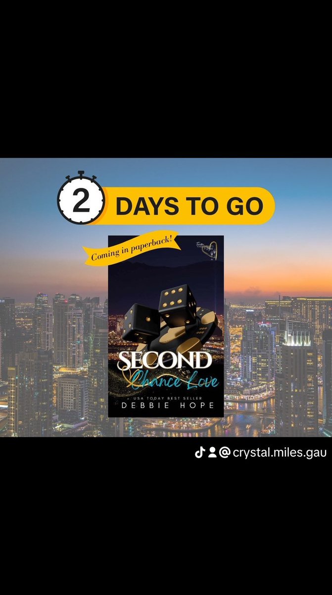 Second Chance Love: Mafia, seasoned romance
Part of: From Valentine's to Vegas (15 books)
$2.99 by Debbie Hope
Available instantly for free
This title will be released on 
🪶March 9, 2024
#mafiaromance 
#rockstarromance
#BookNow2024 #booktok #bestsellingauthor #booksie #author