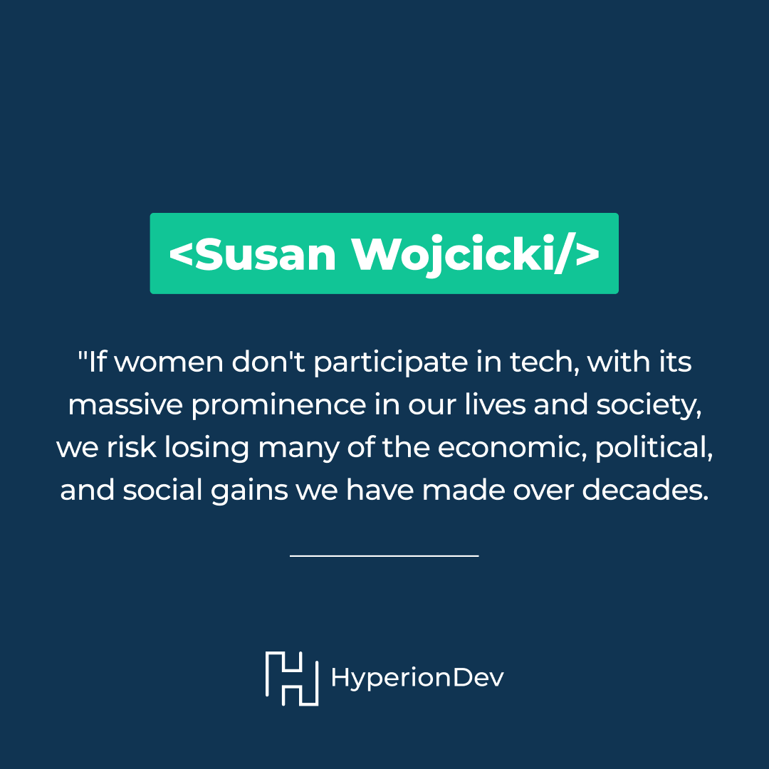 Tech's future relies on inclusivity! 💼 Susan Wojcicki stresses the importance of women's participation in tech for economic, political, and social gains. Let's keep pushing for #TechDiversity this #InternationalWomensDay!