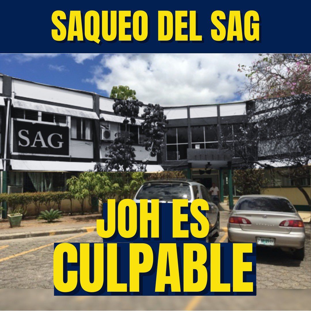 Minotahn's tweet photo. #JohEsCulpable del saqueo del SAG donde hubo un fraude de más de 143 millones de lempiras (unos 6.5 millones de dólares), mediante transferencias https://t.co/hSa48UxtQh