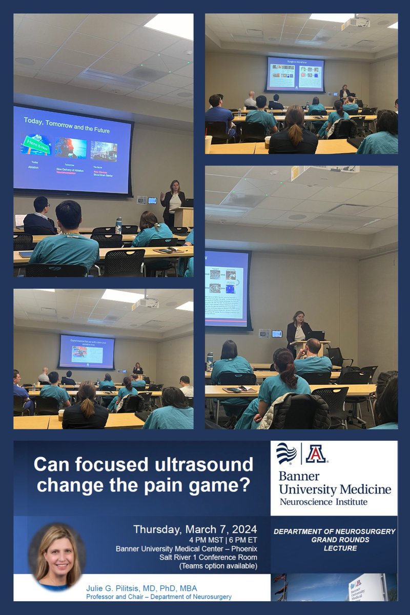 Excellent talk by Dr. Julie Pilitsis on applications of focused ultrasound and neurosurgical pain. Great work and a lively discussion. Great for us to have the benefit of her teaching and expertise!