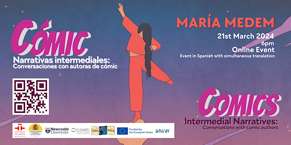 21 March at 19.00 CET - Conversations with Comic Authors: María Medem
More information: iconmics.hypotheses.org/3709
#iCOnMICS # CA19119