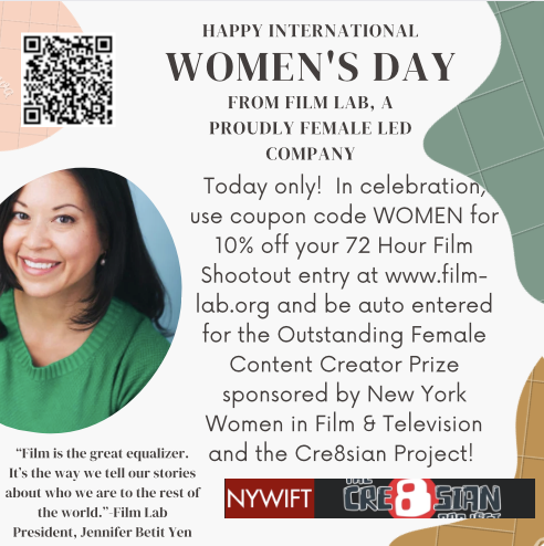 @asamfilmlab @NYWIFT @thecre8sianproject #film #womenled @jby #AngelaChan #femalesinfilm #72HrSO #72HrShootout