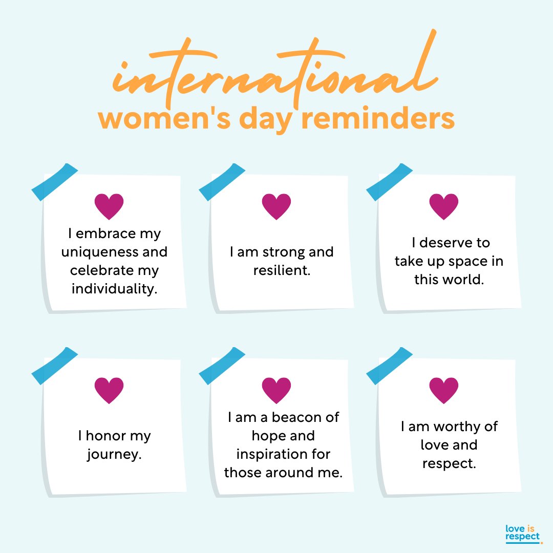 Happy International Women's Day from all the women at love is respect! 🧡 #InternationalWomensDay #WomensHistoryMonth #loveisrespect